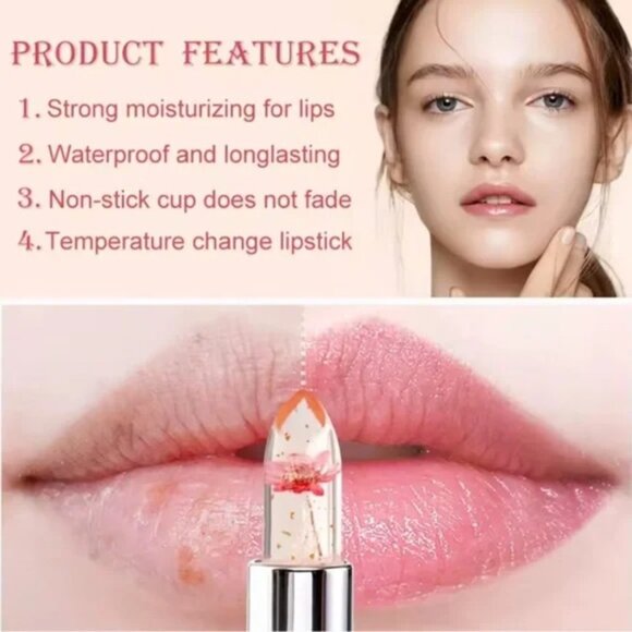 Minfei Waterproof Flower Jelly Crystal Color Changing Moistening Lipstick #03 - Picture 4 of 5